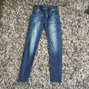 American eagle dark blue super stretch jeans
